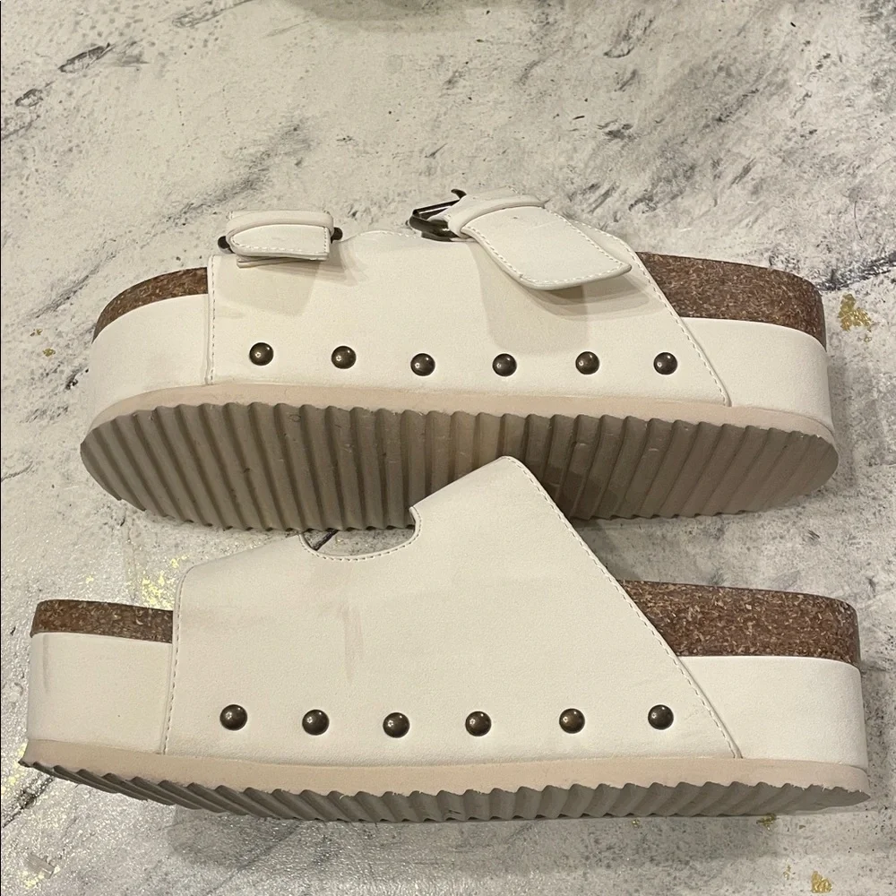 Altar’D State White Platform Sandals with Buckles size 7 - Picture 6 of 7